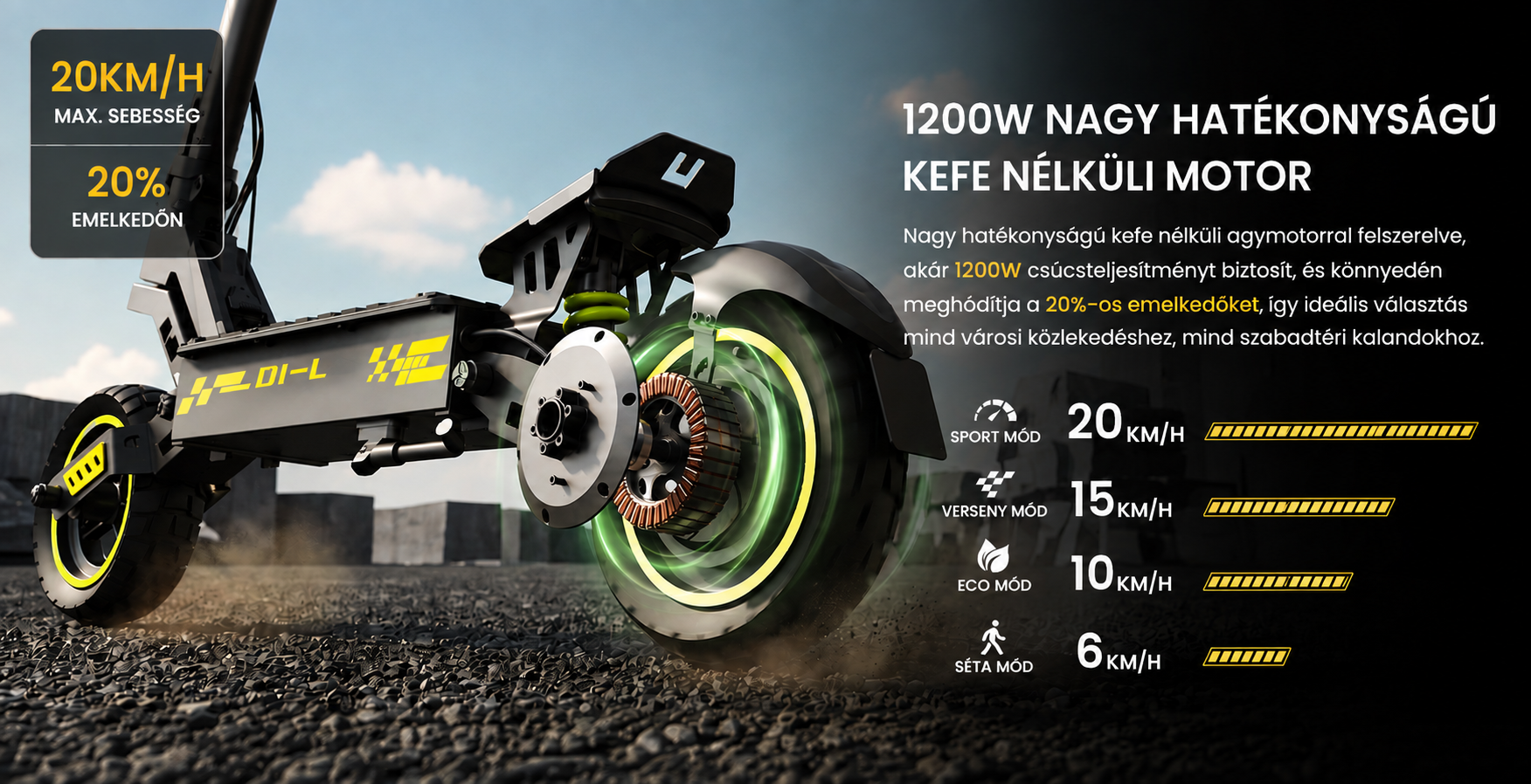 1200W nagyteljesítményű motor