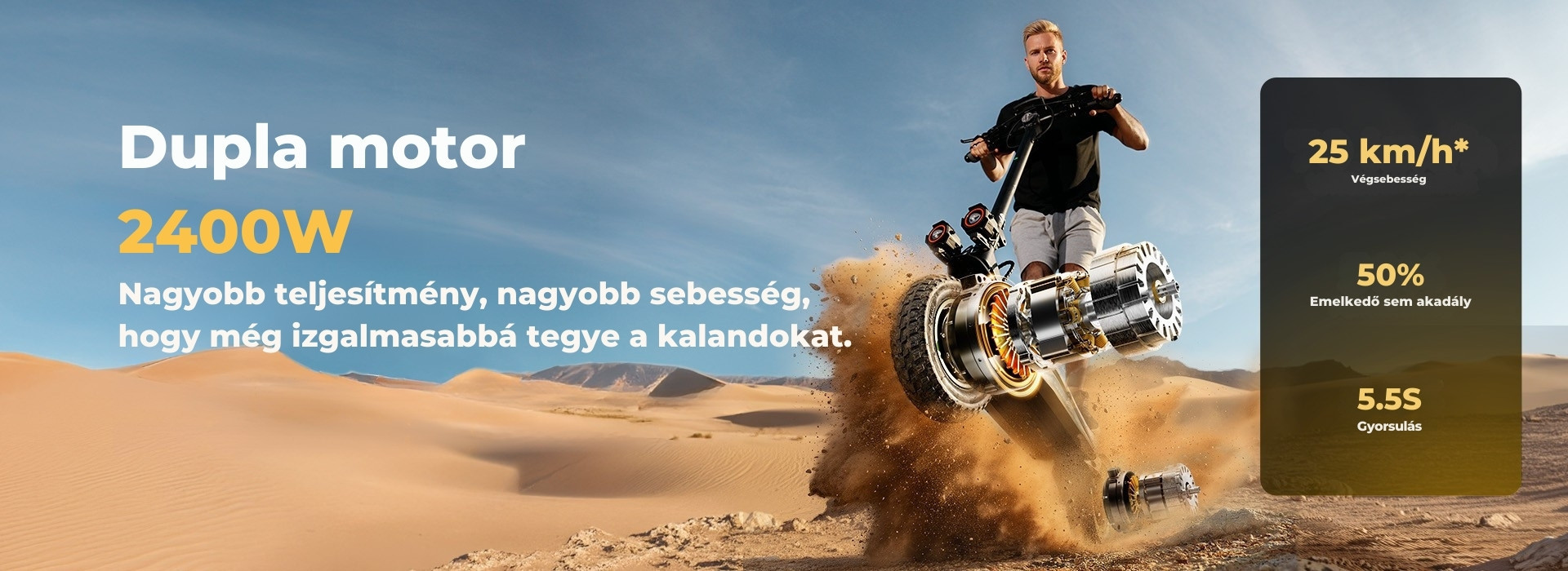 Dupla motor 55 km/h sebességgel