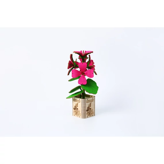 LeWood 3D Fa Puzzle Muskátli