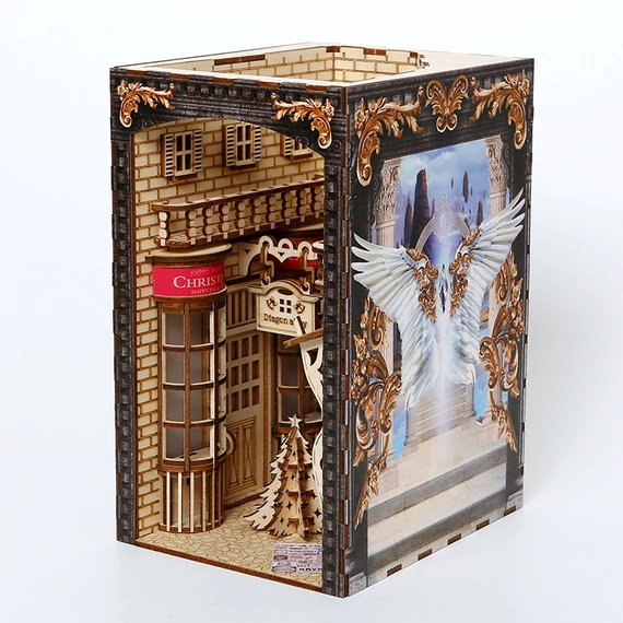 LeWood 3D Fa Puzzle Diagon ChristmasAlley Diorama / Bookend