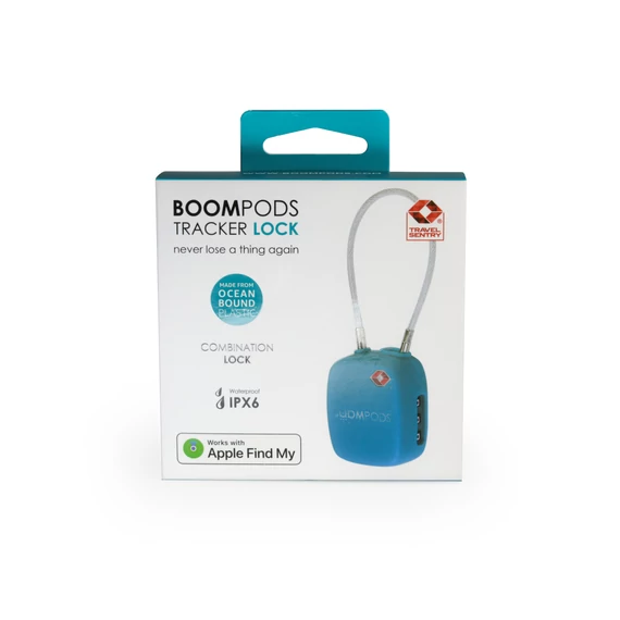 Boompods Számzáras Nyomkövető Lakat Apple Telefonhoz - Oceán Kék