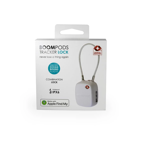 Boompods Számzáras Nyomkövető Lakat Univerzális - Szürke