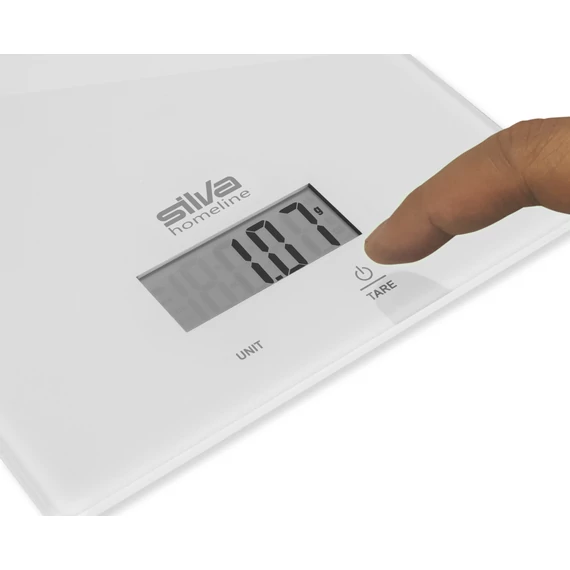 Silva Schneider KW 100A digitális konyhai mérleg, 5kg-ig, üveg felület