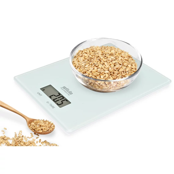 Silva Schneider KW 100A digitális konyhai mérleg, 5kg-ig, üveg felület