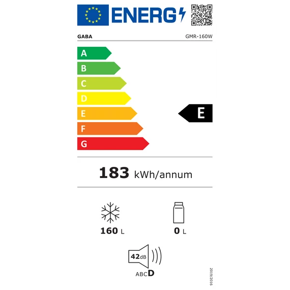 Gaba GMR-160W Fagyasztószekrény 160 L 5 Fiókos Fehér