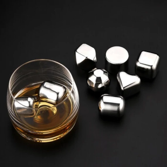 Circle Joy Stainless Steel Ice Cubes (6 pcs)