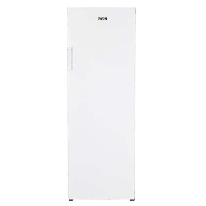 A Gaba GH-242W 170 cm magas fagyasztószekrény szemből: az ajtó bal szélén külső, függőleges kilincs