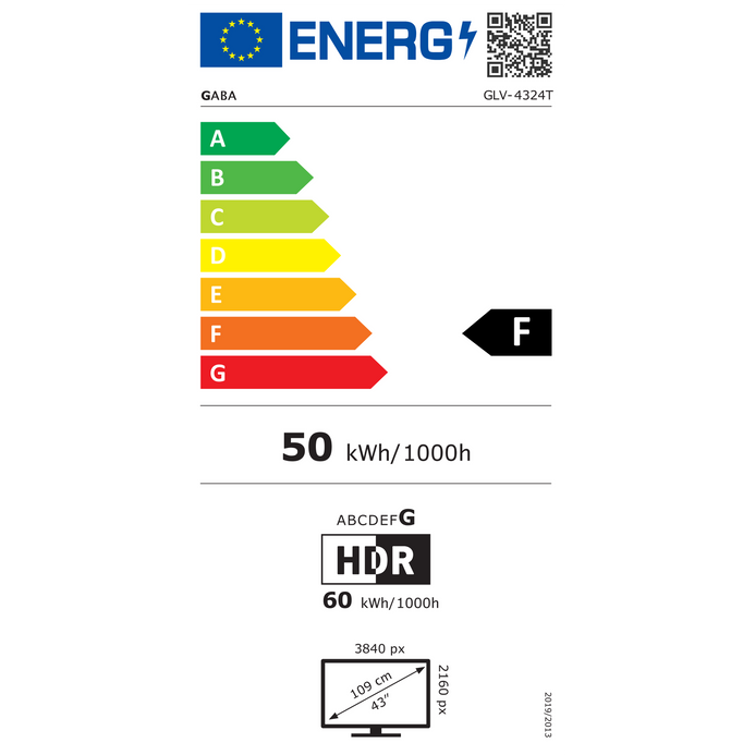 Gaba GLV-4324T EU energiacímke